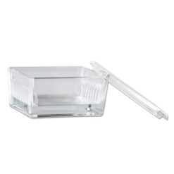 Vaso de tinción tipo Schiefferdecker horizontal con tapa, para 10 Portaobjetos. Marca Everglass